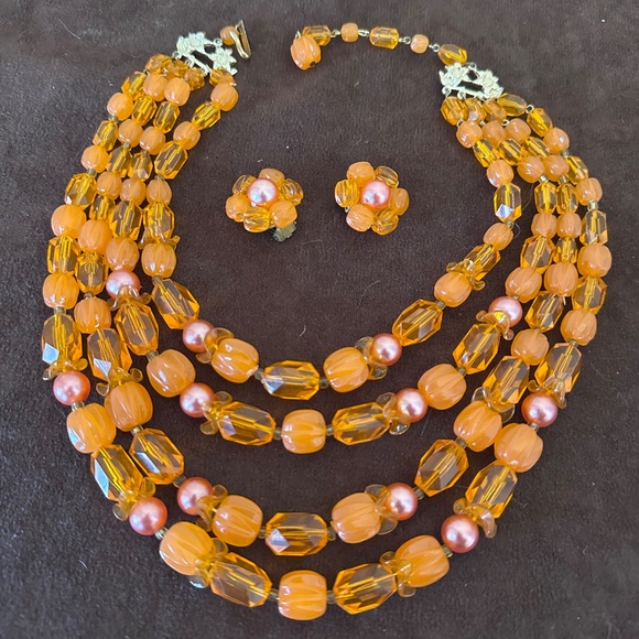 Vintage West Germany Necklace and Earrings Set - Picture 10 of 10